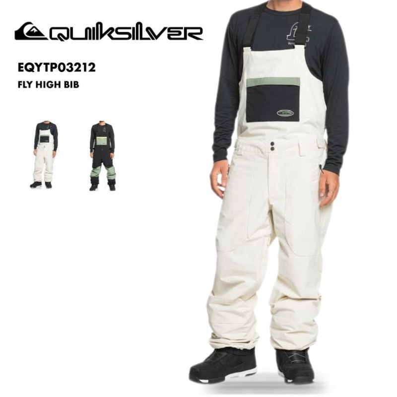 QUIKSILVER/クイックシルバー メンズ スノーウェア ビブパンツ FLY HIGH BIB 2024-25 SNOW EQYTP03212 スノボウェア スノーボードウェア スキーウェア ボードウェア ブランド おしゃれ 男性用