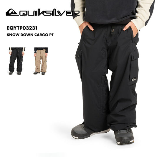 QUIKSILVER/クイックシルバー メンズ スノーパンツ SNOW DOWN CARGO PT 2025-26SNOW EQYTP03231 スノーウェア スノー スキー スノボ スノーボード ウインタースポーツ 連結用ループ ブーツゲイター カーゴポケット ベンチレーション 男性用