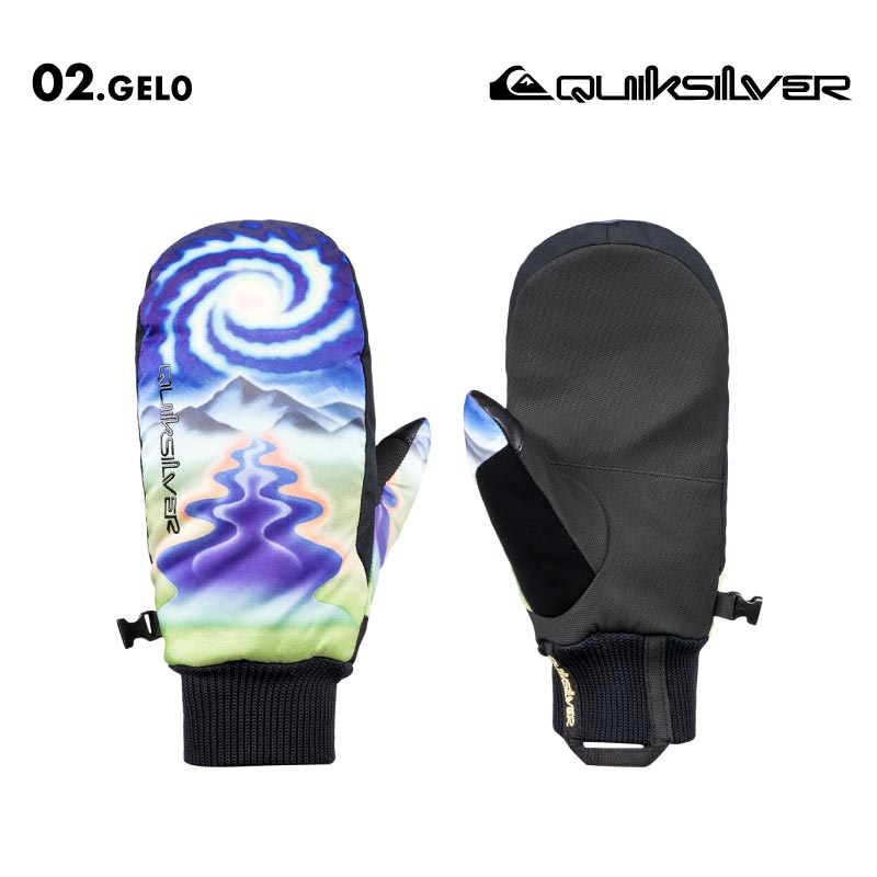 QUIKSILVER/クイックシルバー メンズ スノー ミトングローブ METHOD MITT 2024-25 SNOW EQYHN03190 スノーボード スキー 防寒 手袋 てぶくろ 撥水 中綿 裏地フリース タッチパネル対応 リブカフス 男性用