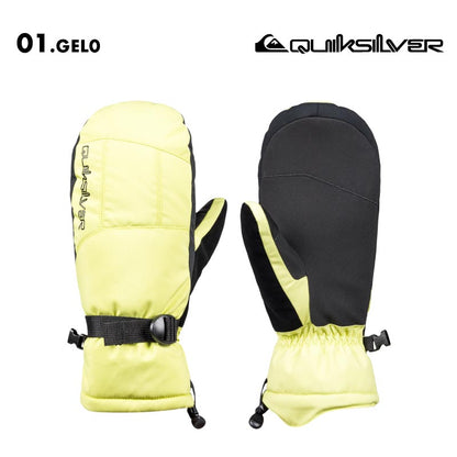 QUIKSILVER/クイックシルバー メンズ スノー ミトングローブ MISSION MITT 2024-25 SNOW EQYHN03195 スノーボード スキー ロングフィット 手袋 てぶくろ 防寒 撥水加工 裏地フリース ゴーグル拭きパネル 耐水 男性用