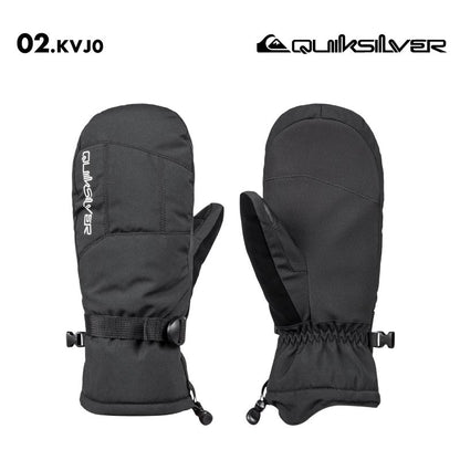 QUIKSILVER/クイックシルバー メンズ スノー ミトングローブ MISSION MITT 2024-25 SNOW EQYHN03195 スノーボード スキー ロングフィット 手袋 てぶくろ 防寒 撥水加工 裏地フリース ゴーグル拭きパネル 耐水 男性用