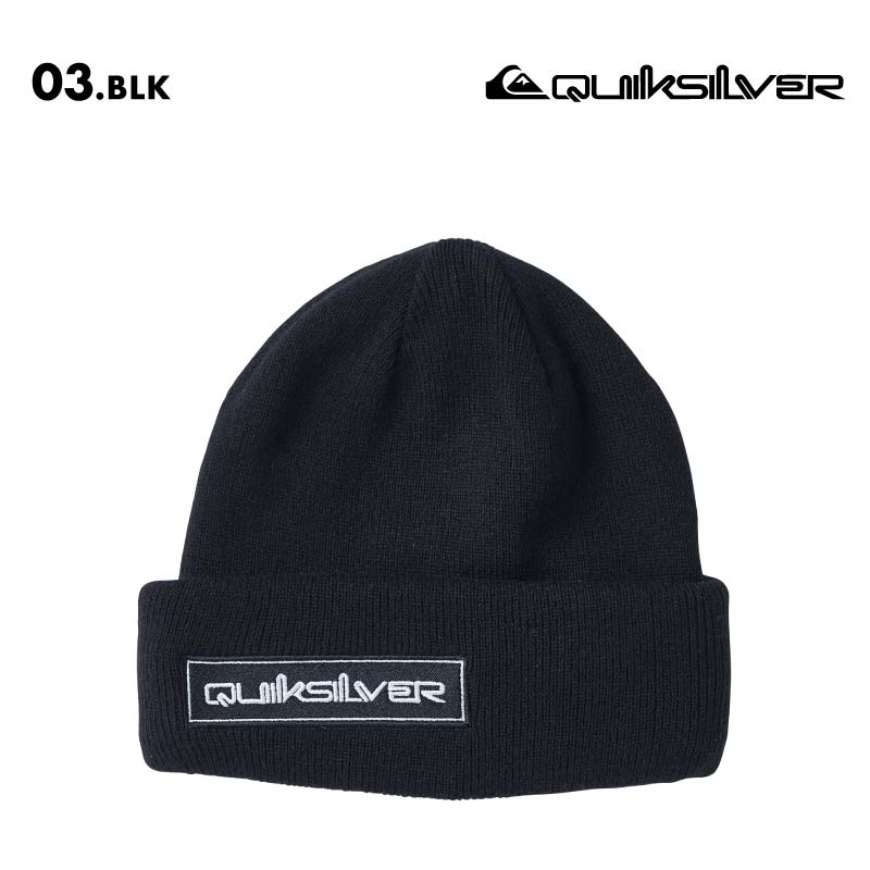 QUIKSILVER/クイックシルバー メンズ ニット帽 QS 2WAY BEANIE 2024 FALL&WINTER QBE244304 アクリル 男性用 防寒 ニットキャップ ビーニー ２WAY ロゴ 撥水 帽子 おしゃれ【メール便発送 24FW-02】