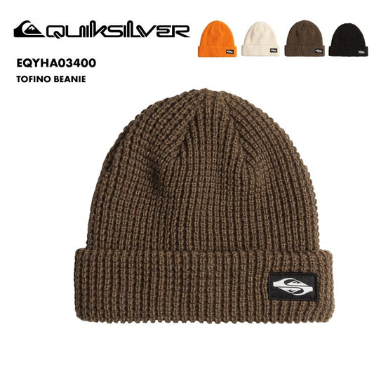 QUIKSILVER/クイックシルバー メンズ ニット帽 TOFINO BEANIE 2024-25 SNOW EQYHA03400 スノーボード スキー スノボ 防寒 ビーニー ニットキャップ ワッフル編み デイリー使い アクリル シンプル 男性用【メール便発送 24FW-05】