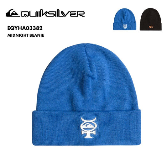 QUIKSILVER/クイックシルバー メンズ ニット帽 MIDNIGHT BEANIE 2024-25 SNOW EQYHA03382 スノーボード スキー スノボ 防寒 ビーニー ニットキャップ ロゴ シンプル リフレクトプリント 普段使い 男性用【メール便発送 24FW-05】