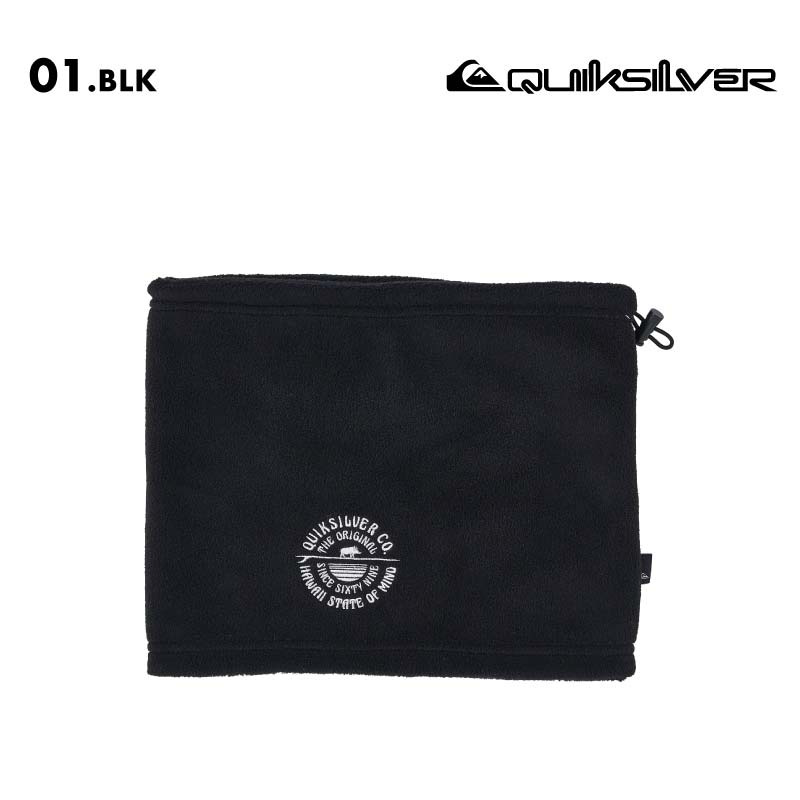 QUIKSILVER/クイックシルバー メンズ ネックウォーマー BOARDWALK FLEECE NECK WARMER 2024 FALL&WINTER QOA244306 防寒 マフラー フリース スキー スノボ 調節可能 普段使い ワンポイント 暖かい 男性用【メール便発送 24FW-02】