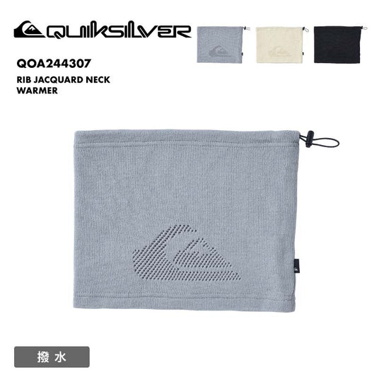 QUIKSILVER/クイックシルバー メンズ ネックウォーマー RIB JACQUARD NECK WARMER 2024 FALL&WINTER QOA244307 防寒 マフラー 薄手 撥水加工 スキー スノボ 調節可能 普段使い ロゴ 男性用【メール便発送 24FW-02】