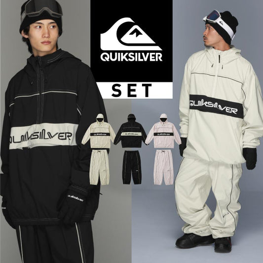 STEEZE top and bottom set snowboard wear ladies men QUIKSILVER PONTAPES QSMS-ASET 