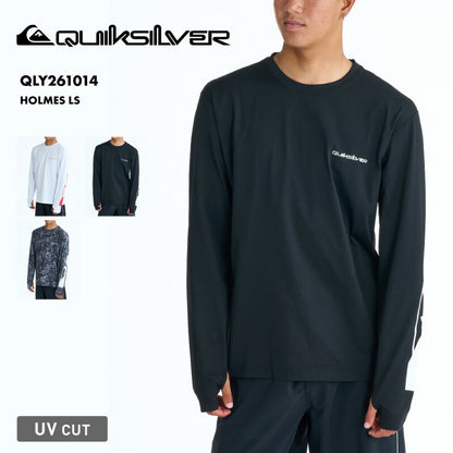 QUIKSILVER/クイックシルバー メンズ 長袖 ラッシュガード HOLMES LS 26 SPRING QLY261014 ボード 水着 サーフィン Tシャツ 海水浴 ビーチ サムホール 日焼け防止 UPF50+ 速乾 男性用【メール便発送 26SS-01】