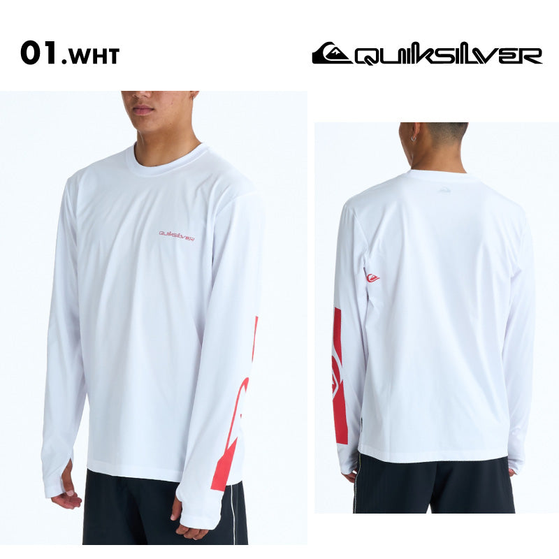 QUIKSILVER/クイックシルバー メンズ 長袖 ラッシュガード HOLMES LS 26 SPRING QLY261014 ボード 水着 サーフィン Tシャツ 海水浴 ビーチ サムホール 日焼け防止 UPF50+ 速乾 男性用【メール便発送 26SS-01】