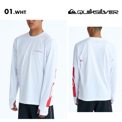 QUIKSILVER/クイックシルバー メンズ 長袖 ラッシュガード HOLMES LS 26 SPRING QLY261014 ボード 水着 サーフィン Tシャツ 海水浴 ビーチ サムホール 日焼け防止 UPF50+ 速乾 男性用【メール便発送 26SS-01】