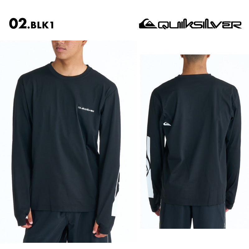 QUIKSILVER/クイックシルバー メンズ 長袖 ラッシュガード HOLMES LS 26 SPRING QLY261014 ボード 水着 サーフィン Tシャツ 海水浴 ビーチ サムホール 日焼け防止 UPF50+ 速乾 男性用【メール便発送 26SS-01】
