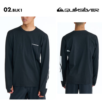 QUIKSILVER/クイックシルバー メンズ 長袖 ラッシュガード HOLMES LS 26 SPRING QLY261014 ボード 水着 サーフィン Tシャツ 海水浴 ビーチ サムホール 日焼け防止 UPF50+ 速乾 男性用【メール便発送 26SS-01】