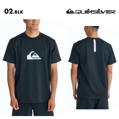 QUIKSILVER/クイックシルバー メンズ 半袖 ラッシュガード COMP LOGO SS 26 SPRING QLY261017 ボード 水着 サーフィン Tシャツ 海水浴 ビーチ 連結ループ シンプル 日焼け防止 ロゴ 男性用【メール便発送 26SS-01】