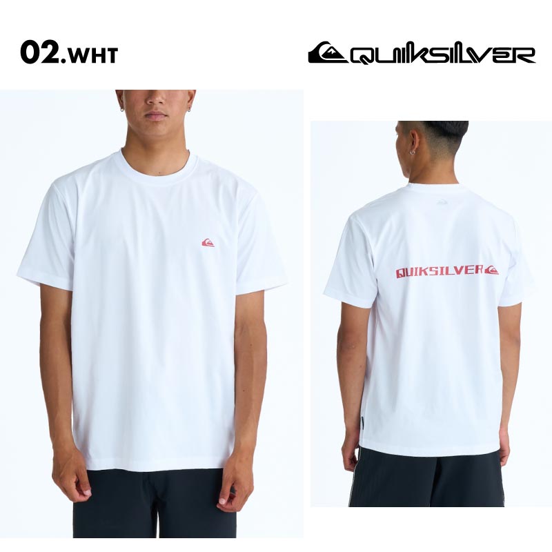 QUIKSILVER/クイックシルバー メンズ 半袖 ラッシュガード FONT QSMW SS 26 SPRING QLY261020 ボード 水着 サーフィン Tシャツ 海水浴 ビーチ 連結ループ シンプル 日焼け防止 ロゴ 男性用【メール便発送 26SS-01】