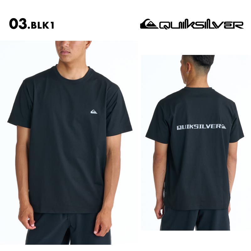 QUIKSILVER/クイックシルバー メンズ 半袖 ラッシュガード FONT QSMW SS 26 SPRING QLY261020 ボード 水着 サーフィン Tシャツ 海水浴 ビーチ 連結ループ シンプル 日焼け防止 ロゴ 男性用【メール便発送 26SS-01】