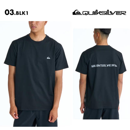 QUIKSILVER/クイックシルバー メンズ 半袖 ラッシュガード FONT QSMW SS 26 SPRING QLY261020 ボード 水着 サーフィン Tシャツ 海水浴 ビーチ 連結ループ シンプル 日焼け防止 ロゴ 男性用【メール便発送 26SS-01】