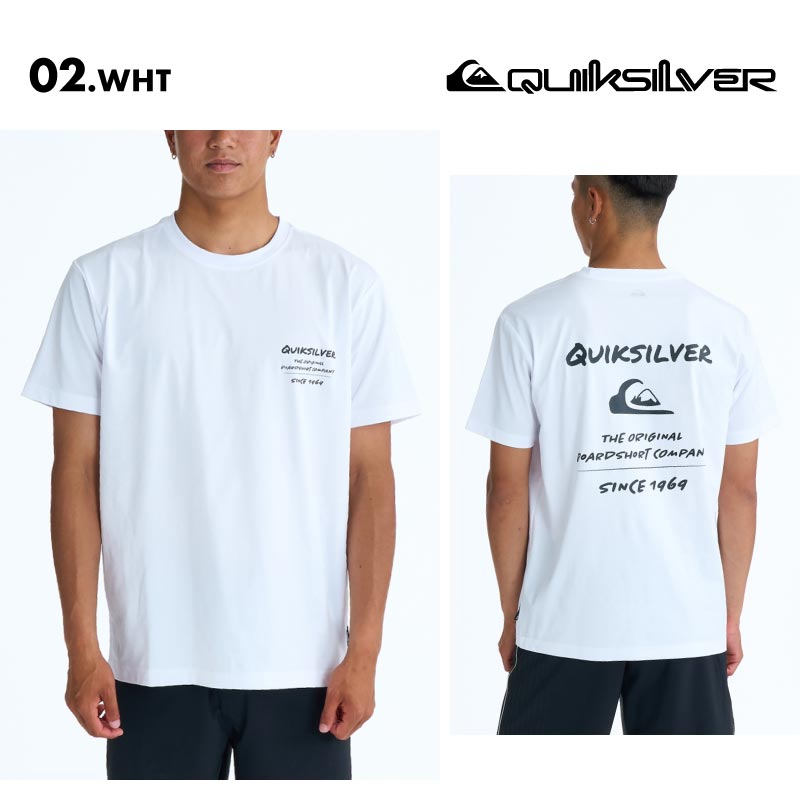 QUIKSILVER/クイックシルバー メンズ 半袖 ラッシュガード HAND DRAWN SS 26 SPRING QLY261022 ボード 水着 サーフィン Tシャツ 海水浴 ビーチ 連結ループ シンプル 日焼け防止 ロゴ 男性用【メール便発送 26SS-01】