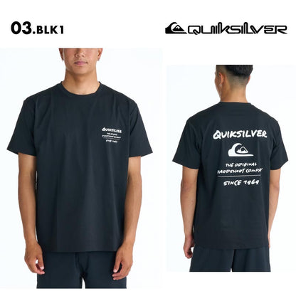 QUIKSILVER/クイックシルバー メンズ 半袖 ラッシュガード HAND DRAWN SS 26 SPRING QLY261022 ボード 水着 サーフィン Tシャツ 海水浴 ビーチ 連結ループ シンプル 日焼け防止 ロゴ 男性用【メール便発送 26SS-01】