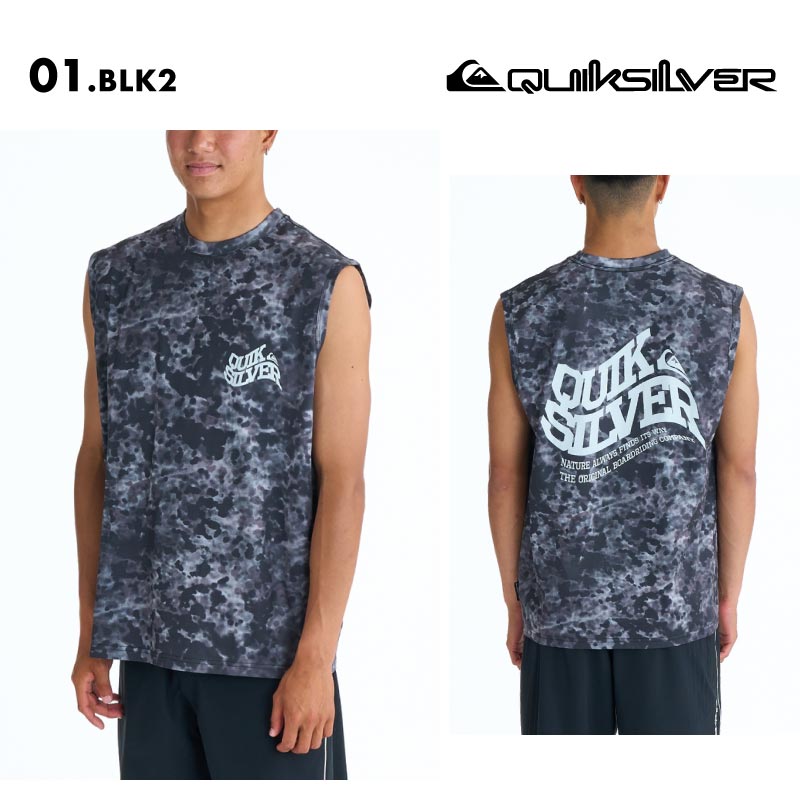 QUIKSILVER/クイックシルバー メンズ タンクトップ ラッシュガード BEND LOGO SL 26 SPRING QLY261026 ボード 水着 サーフィン 袖なし 海水浴 ビーチ 連結ループ シンプル 日焼け防止 ロゴ 男性用【メール便発送 26SS-01】