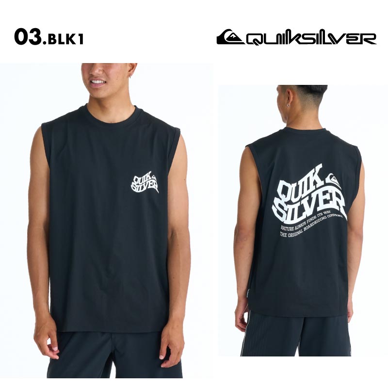 QUIKSILVER/クイックシルバー メンズ タンクトップ ラッシュガード BEND LOGO SL 26 SPRING QLY261026 ボード 水着 サーフィン 袖なし 海水浴 ビーチ 連結ループ シンプル 日焼け防止 ロゴ 男性用【メール便発送 26SS-01】