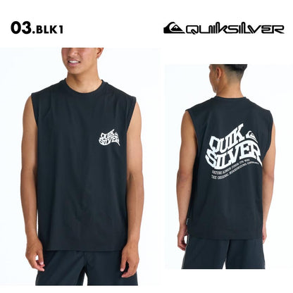 QUIKSILVER/クイックシルバー メンズ タンクトップ ラッシュガード BEND LOGO SL 26 SPRING QLY261026 ボード 水着 サーフィン 袖なし 海水浴 ビーチ 連結ループ シンプル 日焼け防止 ロゴ 男性用【メール便発送 26SS-01】