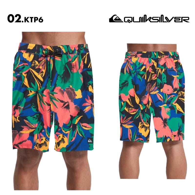 QUIKSILVER/クイックシルバー メンズ サーフパンツ EVERYDAY PRINTED VOLLEY 19 26 SPRING EQYJV04223 ボード 水着 サーフィン ハーフパンツ 海水浴 ビーチ 柄 ミドル丈 キーループ付き おしゃれ 男性用【メール便発送 26SS-01】