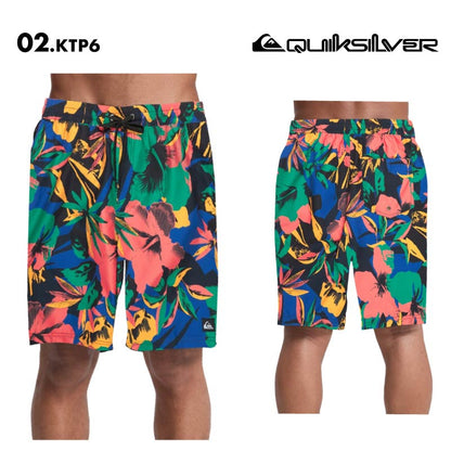 QUIKSILVER/クイックシルバー メンズ サーフパンツ EVERYDAY PRINTED VOLLEY 19 26 SPRING EQYJV04223 ボード 水着 サーフィン ハーフパンツ 海水浴 ビーチ 柄 ミドル丈 キーループ付き おしゃれ 男性用【メール便発送 26SS-01】