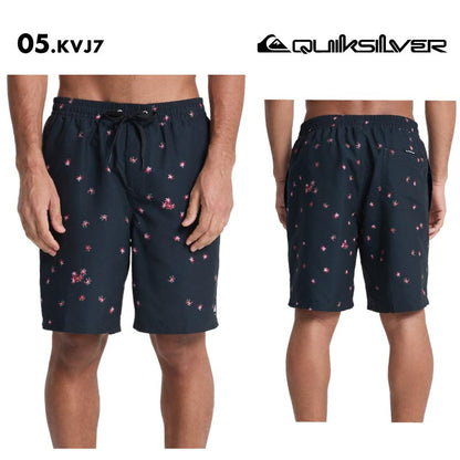 QUIKSILVER/クイックシルバー メンズ サーフパンツ EVERYDAY PRINTED VOLLEY 19 26 SPRING EQYJV04223 ボード 水着 サーフィン ハーフパンツ 海水浴 ビーチ 柄 ミドル丈 キーループ付き おしゃれ 男性用【メール便発送 26SS-01】
