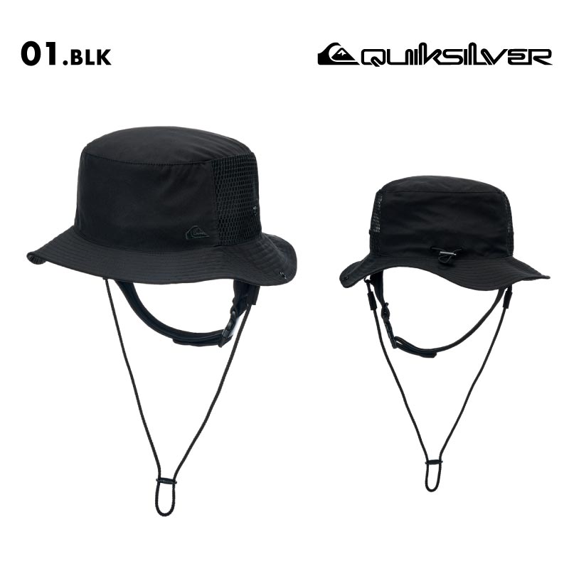 QUIKSILVER/クイックシルバー メンズ サーフハット WR UV WATER SURF HAT 26 SPRING QSA261717 帽子 ハット 日よけ 日焼け防止 あごひも付 メッシュ 涼しい 紫外線対策 おしゃれ シンプル 男性用【メール便発送 26SS-01】