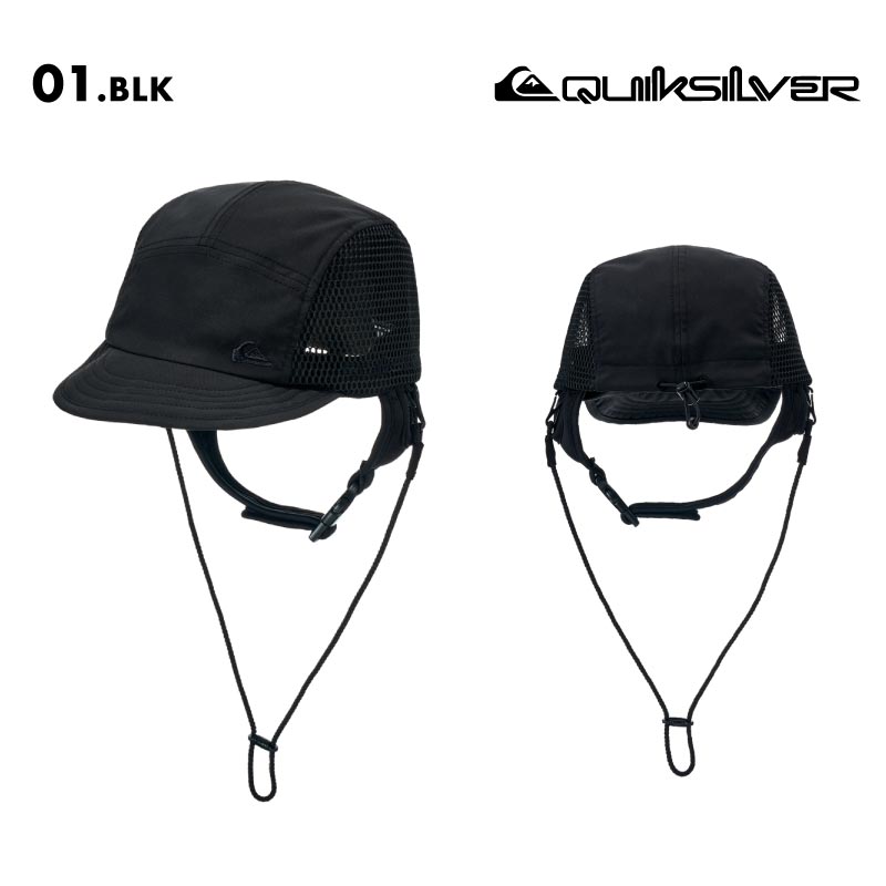 QUIKSILVER/クイックシルバー メンズ サーフキャップ WR UV WATER SURF CAP 26 SPRING QSA261718 帽子 キャップ 日よけ 日焼け防止 あごひも付 メッシュ 涼しい 紫外線対策 おしゃれ シンプル 男性用