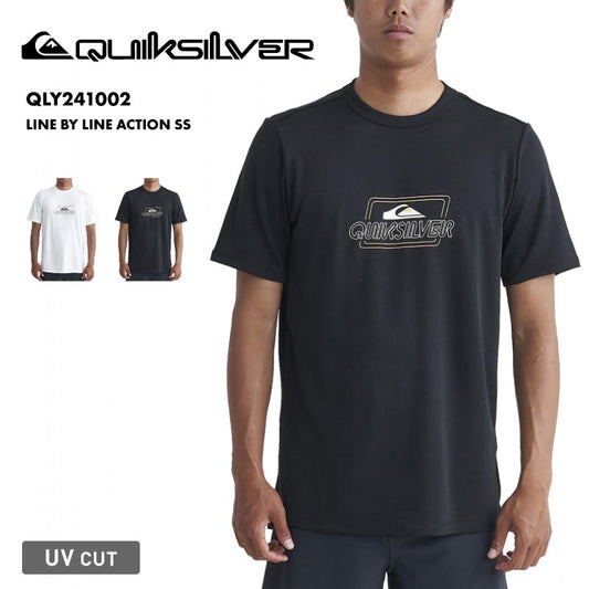 QUIKSILVER/クイックシルバー メンズ 半袖 ラッシュガードTシャツ LINE BY LINE ACTION SS 2024 SPRING QLY241002 UVカット 水着 スイムウェア UPF50+ サーフィン  SUP 速乾 海水浴 ブランド ロゴ 夏服【メール便発送 24SS-06】