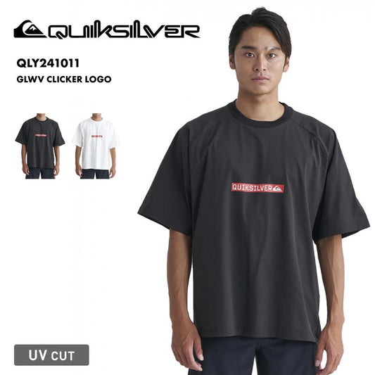 QUIKSILVER/クイックシルバー メンズ 半袖 ラッシュガードTシャツ GLWV CLICKER LOGO SS 2024 SPRING QLY241011 UVカット 水着 スイムウェア UPF50+ サーフィン  SUP 速乾 海水浴 ブランド ロゴ 夏服【メール便発送 24SS-06】