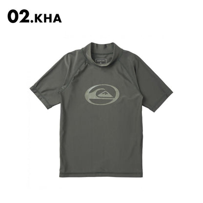 QUIKSILVER/クイックシルバー キッズ 半袖ラッシュガード SATURN SR YOUTH 2024 SPRING KLY241024 UVカット 水着 紫外線カット 紫外線対策 UPF50＋ 速乾 伸縮 水遊び プール アウトドア ジュニア 子供用 こども用 男の子用 女の子用[メール便発送 24SS-07]