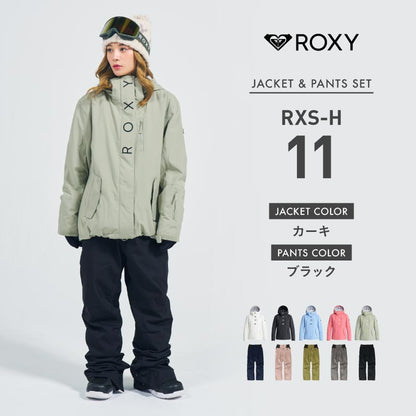 [新作予約 納期11月下旬] ROXY×ICEPARDAL スノーボードウェア レディース 上下セット レギュラーシルエット 中綿入り 撥水 防寒 26-27モデル RXS-H