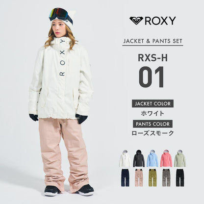 [新作予約 納期11月下旬] ROXY×ICEPARDAL スノーボードウェア レディース 上下セット レギュラーシルエット 中綿入り 撥水 防寒 26-27モデル RXS-H