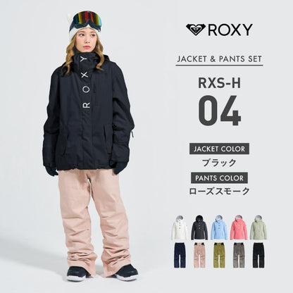 [新作予約 納期11月下旬] ROXY×ICEPARDAL スノーボードウェア レディース 上下セット レギュラーシルエット 中綿入り 撥水 防寒 26-27モデル RXS-H