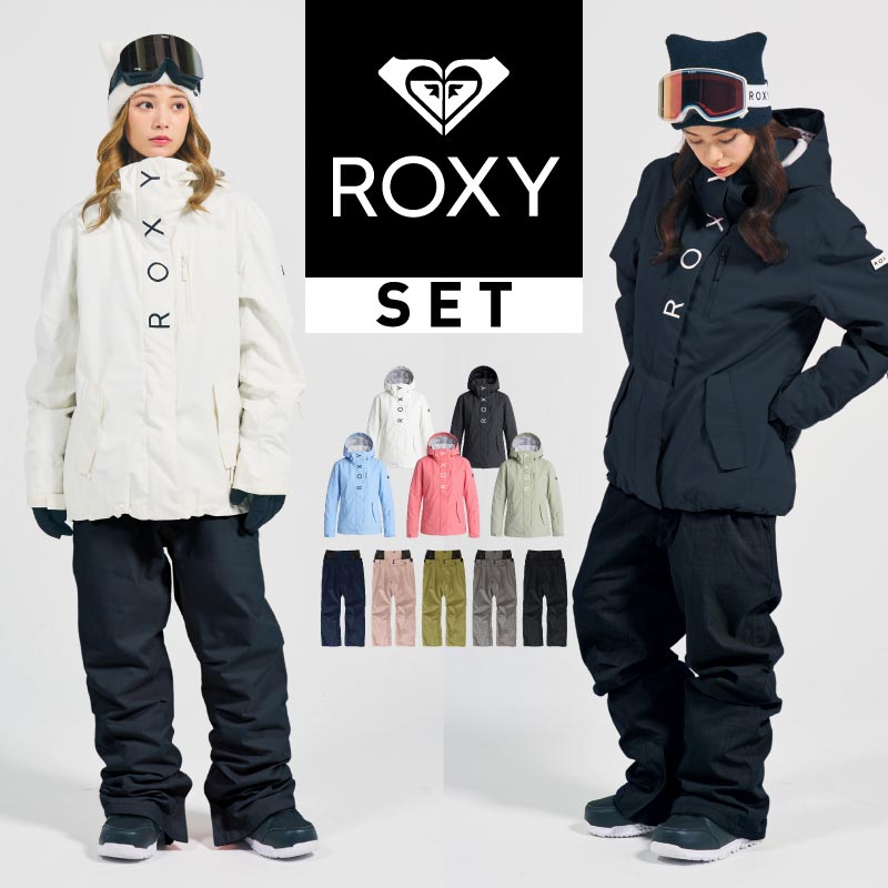 [新作予約 納期11月下旬] ROXY×ICEPARDAL スノーボードウェア レディース 上下セット レギュラーシルエット 中綿入り 撥水 防寒 26-27モデル RXS-H