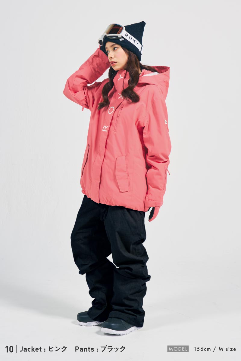 [新作予約 納期11月下旬] ROXY×ICEPARDAL スノーボードウェア レディース 上下セット レギュラーシルエット 中綿入り 撥水 防寒 26-27モデル RXS-H