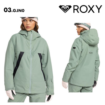 ROXY/ロキシー レディース スノージャケット ROXY SLOPE NP JK 2024-25 SNOW ERJTJ03494 スキー スノボ スノーボード チェストポケット パスポケット パウダースカート フード付き調節 ゴーグルポケット 防寒 ウインタースポーツ 女性用