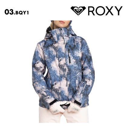 ROXY/ロキシー レディース スノージャケット ROXY JETTY NP JK 2024-25 SNOW ERJTJ03486 スキー スノボ スノーボード チェストポケット パスポケット パウダースカート フード付き調節 ゴーグルポケット 防寒 ウインタースポーツ 女性用