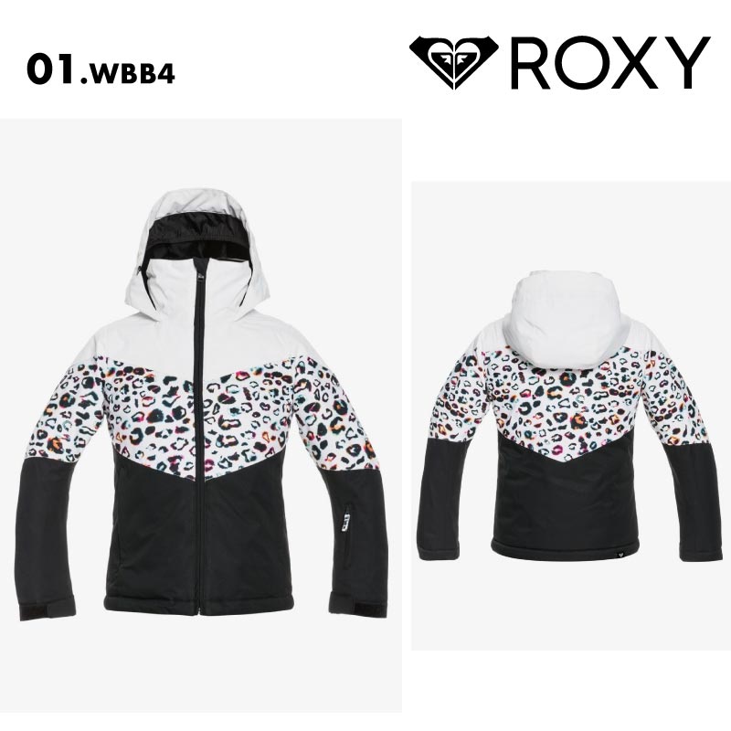 ROXY/ロキシー ジュニアスノーボードジャケット WHIST GIRL JK ERGTJ03131 スキーウェア スノボウェア スノボ ウェア スノーボード スキー かわいい おしゃれ 柄 フード ジュニア 子供用 こども用 男の子用 女の子用