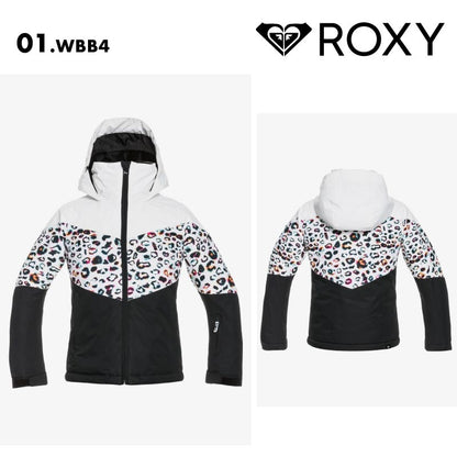 ROXY/ロキシー ジュニアスノーボードジャケット WHIST GIRL JK ERGTJ03131 スキーウェア スノボウェア スノボ ウェア スノーボード スキー かわいい おしゃれ 柄 フード ジュニア 子供用 こども用 男の子用 女の子用