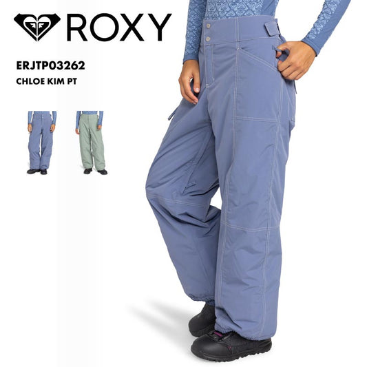 ROXY/ロキシー レディース スノーウェア パンツ CHLOE KIM PT 2024-25 SNOW ERJTP03262 スキー スノボ スノーボード ルーズシルエット ダブルステッチ ウエスト調節 ブーツゲイター エッジガード 防寒 ウインタースポーツ 女性用