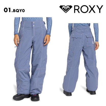 ROXY/ロキシー レディース スノーウェア パンツ CHLOE KIM PT 2024-25 SNOW ERJTP03262 スキー スノボ スノーボード ルーズシルエット ダブルステッチ ウエスト調節 ブーツゲイター エッジガード 防寒 ウインタースポーツ 女性用