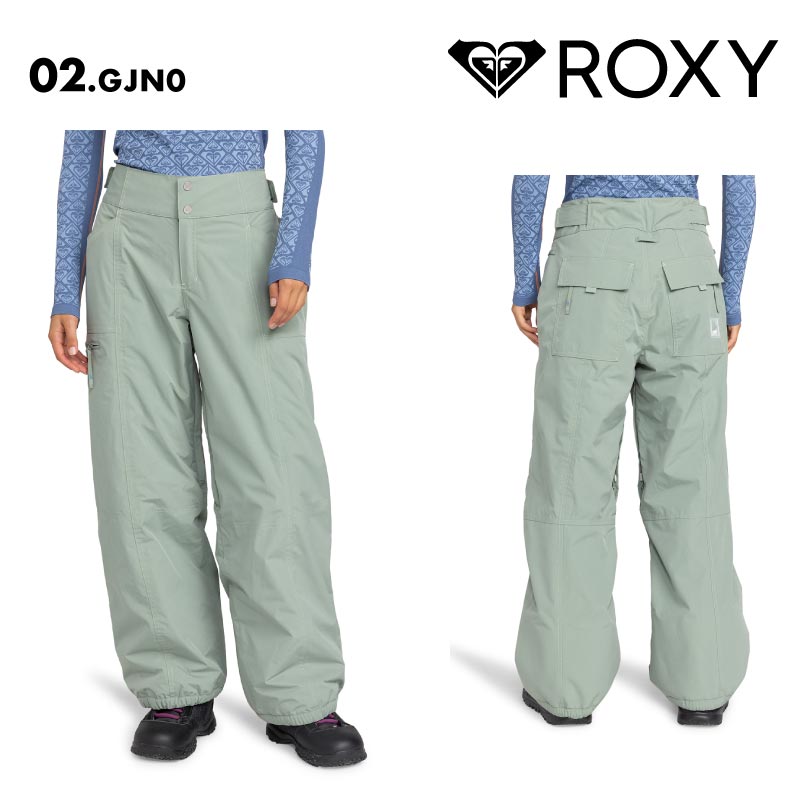 ROXY/ロキシー レディース スノーウェア パンツ CHLOE KIM PT 2024-25 SNOW ERJTP03262 スキー スノボ スノーボード ルーズシルエット ダブルステッチ ウエスト調節 ブーツゲイター エッジガード 防寒 ウインタースポーツ 女性用