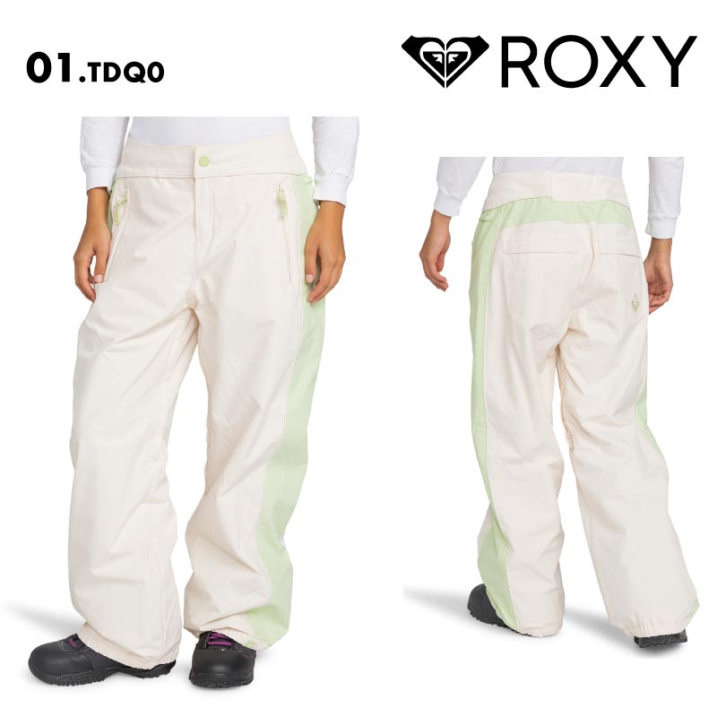 ROXY/ロキシー レディース スノーウェア パンツ STEEPLY PT 2024-25 SNOW ERJTP03263 スキー スノボ スノーボード ルーズシルエット メンズライク ウエスト調節 ブーツゲイター ブランド 防寒 ウインタースポーツ 女性用