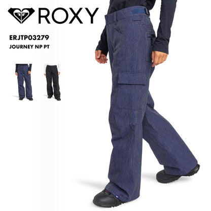 ROXY/ロキシー レディース スノーウェア パンツ JOURNEY NP PT 2024-25 SNOW ERJTP03279 スキー スノボ スノーボード リラックスフィット メンズライク ウエスト調節 ブーツゲイター ブランド 防寒 ウインタースポーツ 女性用