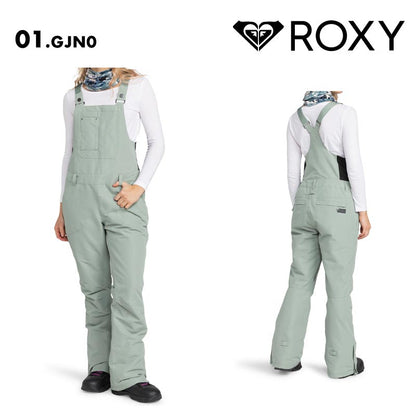 ROXY/ロキシー レディース スノーウェア ビブパンツ RIDEOUT BIB PT 2024-25 SNOW ERJTP03267 スキー スノボ スノーボード オーバーオール ボトムス サイドファスナー ベンチレーション付 裾幅調節 裾丈調節 防寒 女性用