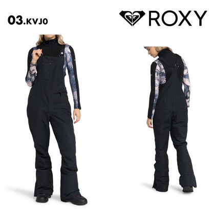 ROXY/ロキシー レディース スノーウェア ビブパンツ RIDEOUT BIB PT 2024-25 SNOW ERJTP03267 スキー スノボ スノーボード オーバーオール ボトムス サイドファスナー ベンチレーション付 裾幅調節 裾丈調節 防寒 女性用