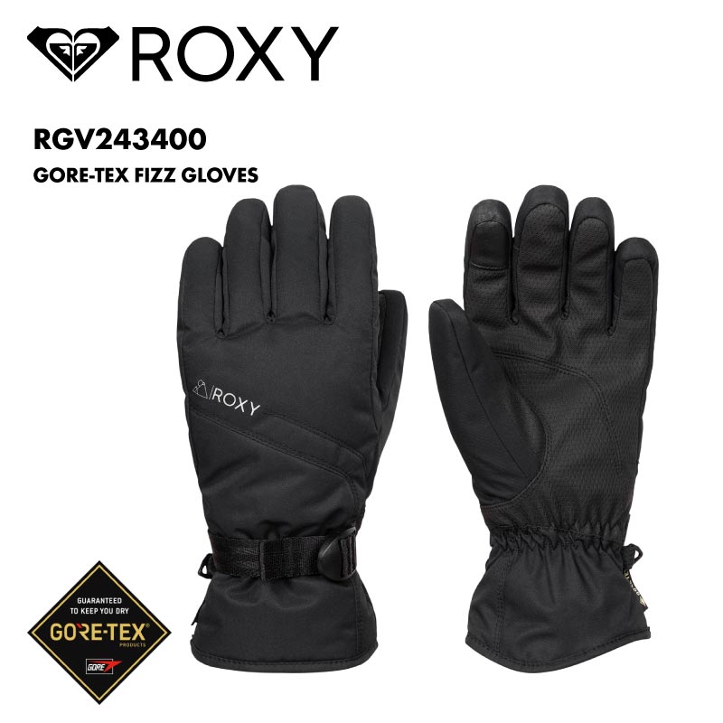 ROXY/ロキシー レディース GORE-TEX 5指グローブ GORE-TEX FIZZ GLOVES 2024-25 SNOW RGV243400 スキー スノボ スノーボード 防水 透湿 タッチパネル対応 操作性 リーシュコード 防風 防寒 女性用